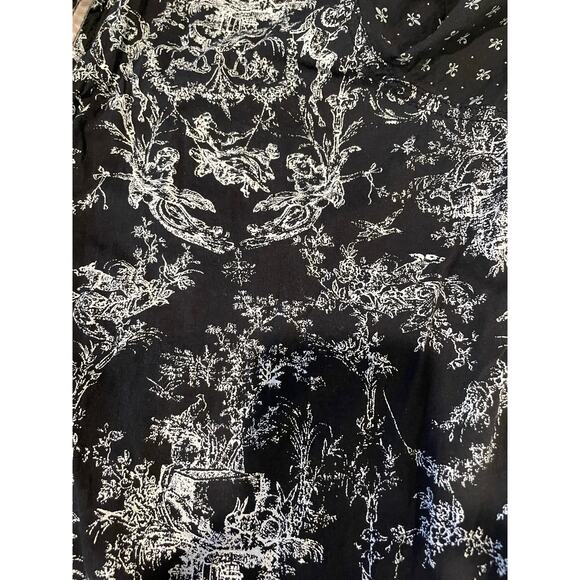 Cino Crinkle Button Up Blouse Long Sleeves Cotton Roll Tabs Sz L Shabby Chic - Picture 10 of 16